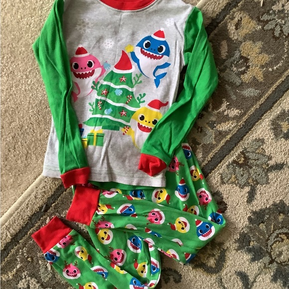 Nickelodeon pink Fong boys pajamas 5T green rod long sleeve colorful hol… - Picture 5 of 11